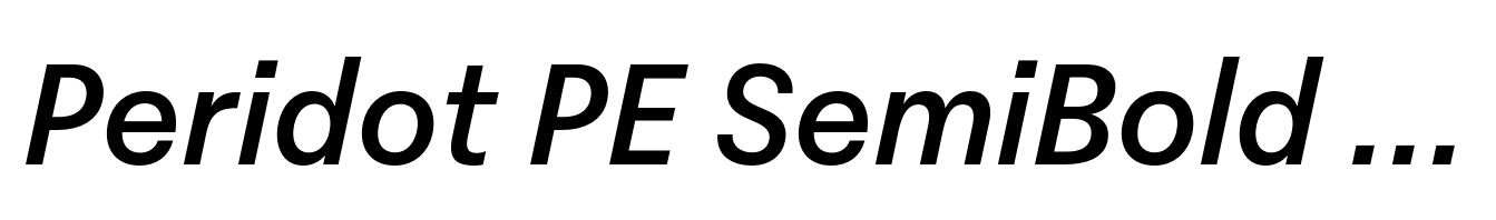 Peridot PE SemiBold Italic